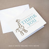 giraffe baby shower thank you note