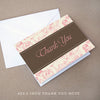 toile girl baby shower thank you note