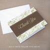 green toile baby shower thank you note