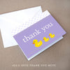 rubber ducky girl baby shower thank you note