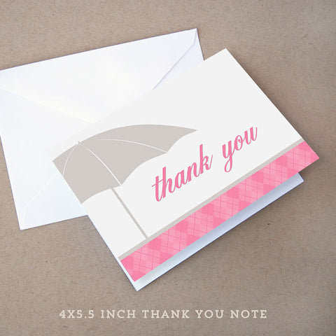 sprinkle girl baby shower thank you note