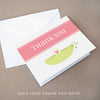 sweet pea girl baby shower thank you note