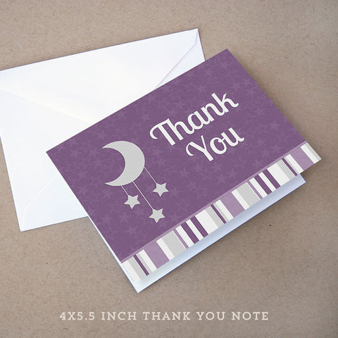 twinkle little star girl thank you note