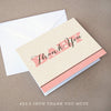vintage girl baby shower thank you note