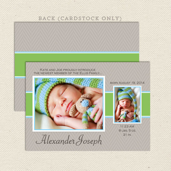 alexander boy birth announcement