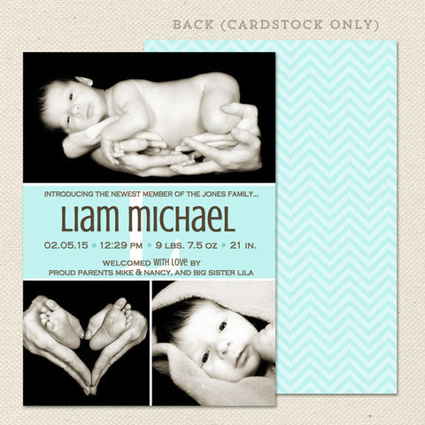 liam boy birth announcement