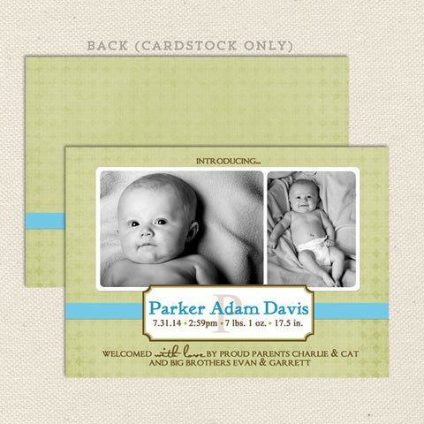 parker boy birth announcement