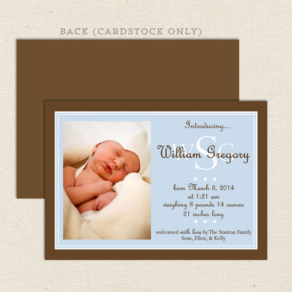 william boy birth announcement
