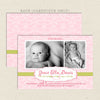 grace baby girl birth announcement pink