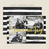 peace and joy christmas card black gold