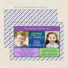 double the fun joint birthday invitation blue purple