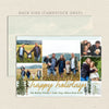 evergreen watercolor christmas photo card front