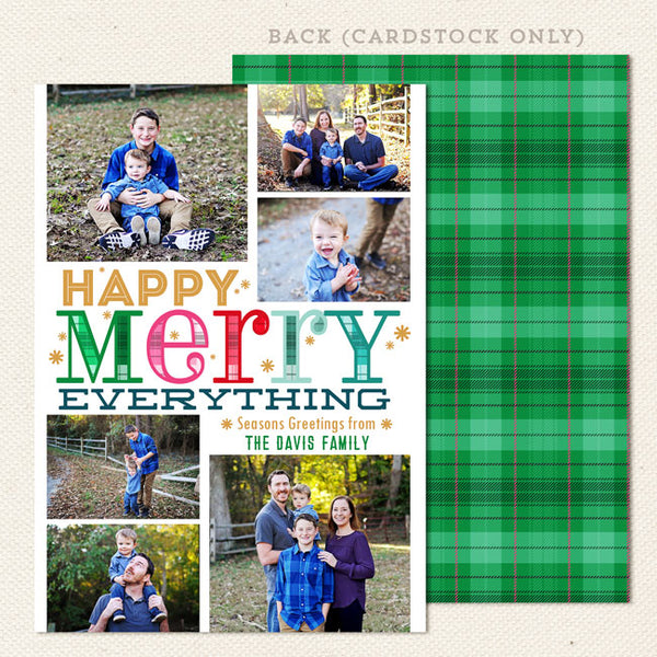 happy merry everthing printable christmas card