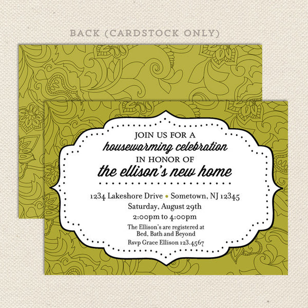 modern bracket housewarming invitations