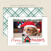 in the dog house pet holiday christmas card white