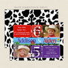 purple red joint birthday invitation