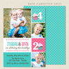fun joint birthday invitation teal pink