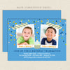 colorful confetti joint birthday party invitations boy