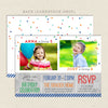 four times the fun joint birthday invitation 2 child