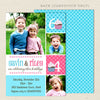 fun joint birthday party invitations pink blue