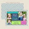 lots of dots joint birthday party invitations boy girl colors
