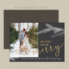 merry days printable christmas card gray
