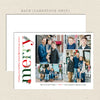 merry memories christmas card front reds greens