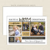 modern merry yellow gold christmas card 2