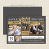 modern merry yellow gold christmas card