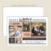 modern merry rose gold christmas card