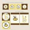bee gender neutral printable baby shower decorations detail 1