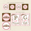 princess printable baby shower decor