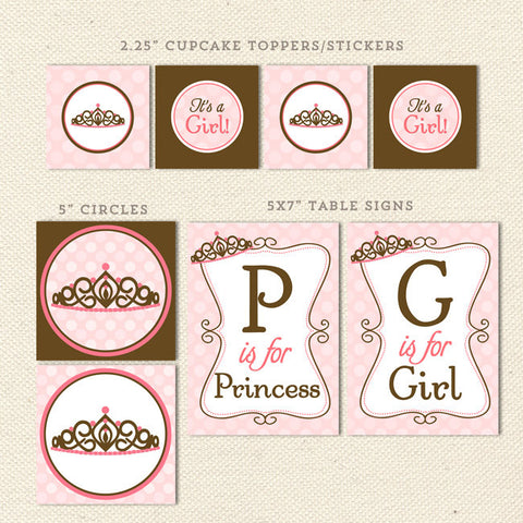 princess printable baby shower decorations detail 1