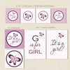 purple butterfly printable baby shower decorations detail 1