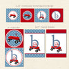 red wagon boy printable baby shower decorations detail 1
