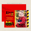 Bulldozer Boy Birthday Invitations