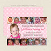 First Year Photo Collage Girl Birthday Invitations