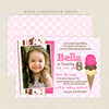 ice cream social girl birthday invitations neapolitan printable