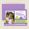 princess frog purple printable girl birthday invitations