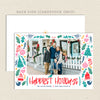 cheerful greetings printable christmas card multi-color front
