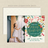 festive floral christmas card cream