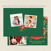 festive floral christmas card green back photos