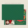 festive floral christmas card green back
