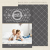 modern minimalist printable christmas card gray