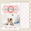 modern minimalist printable christmas card white