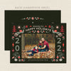 nordic winter christmas card green front