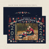 nordic winter christmas card navy blue