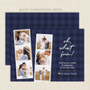 flip strip christmas card front blue
