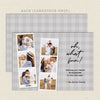 flip strip christmas card front gray