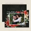 pretty poinsettia printable christmas card black